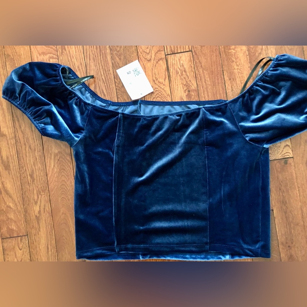 Velvet Off-Shoulder Top